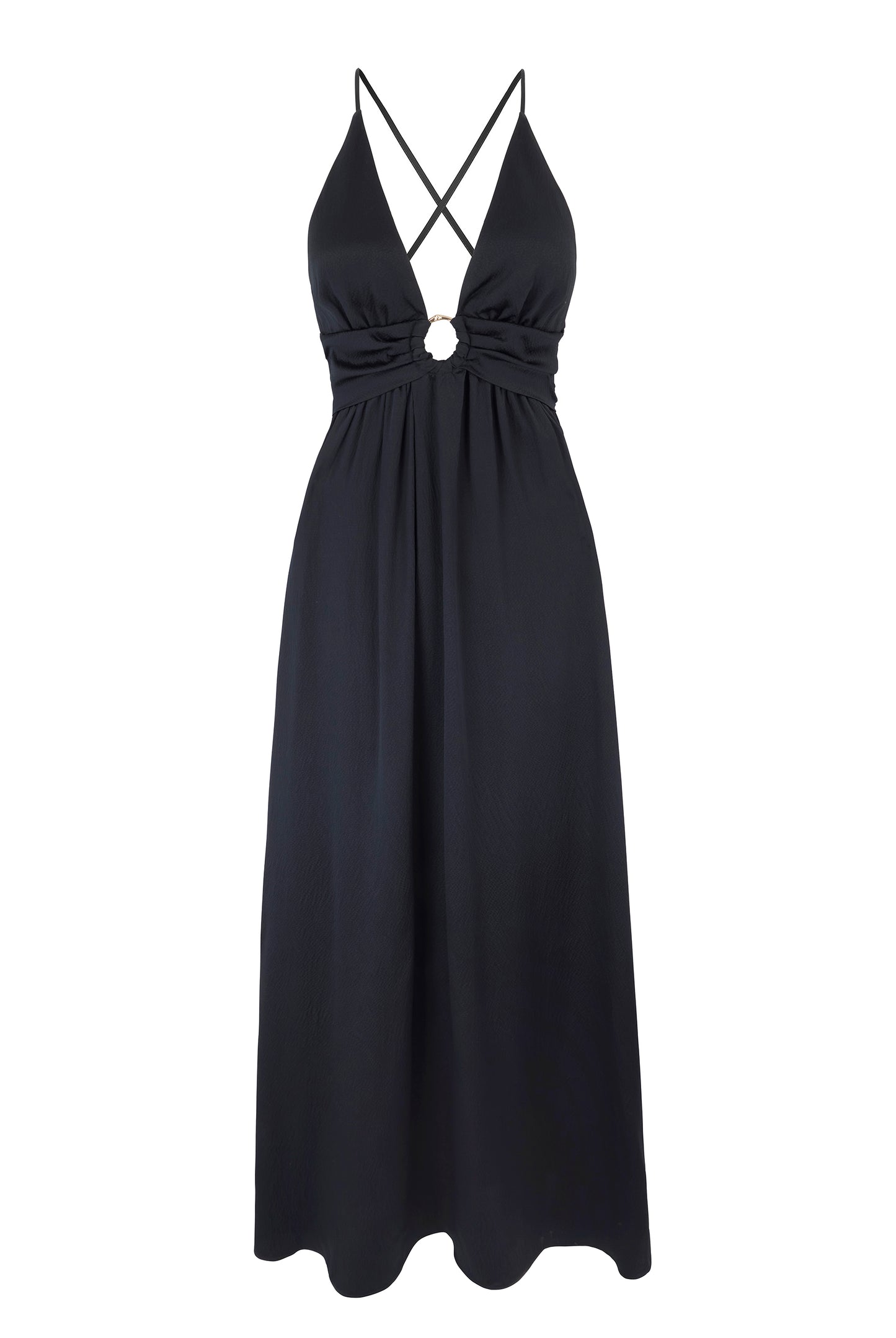 Meteora Silk Cross Back Maxi Dress