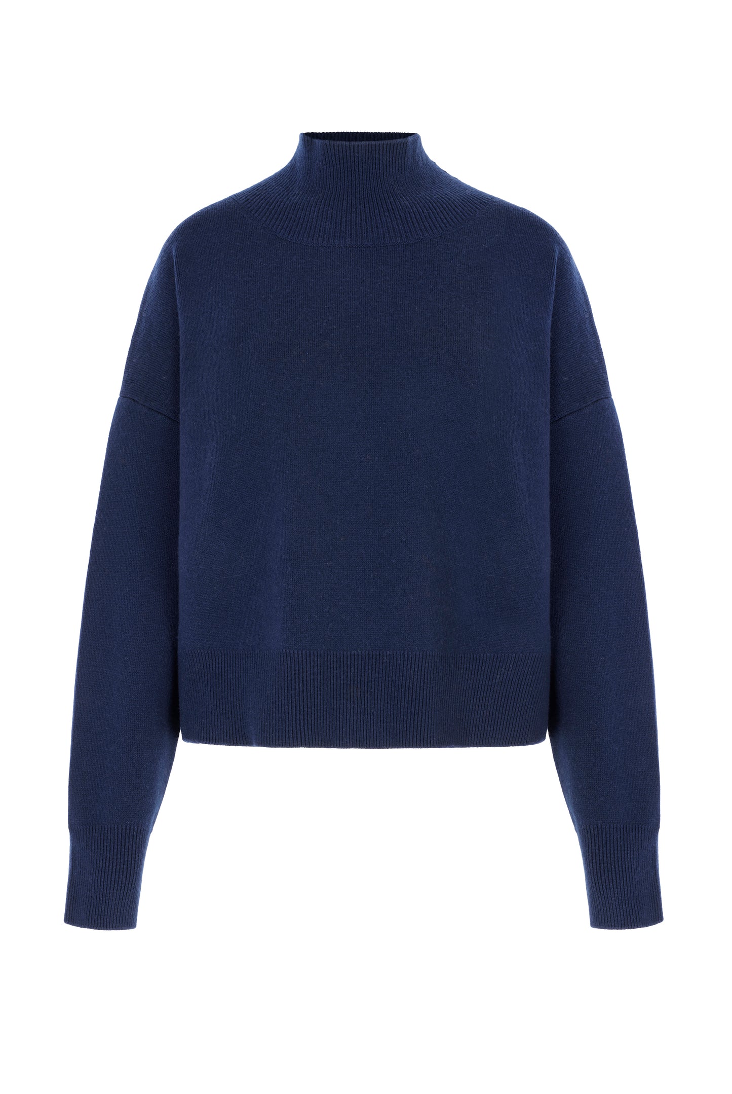 Navy Courchevel Milano Mock Neck