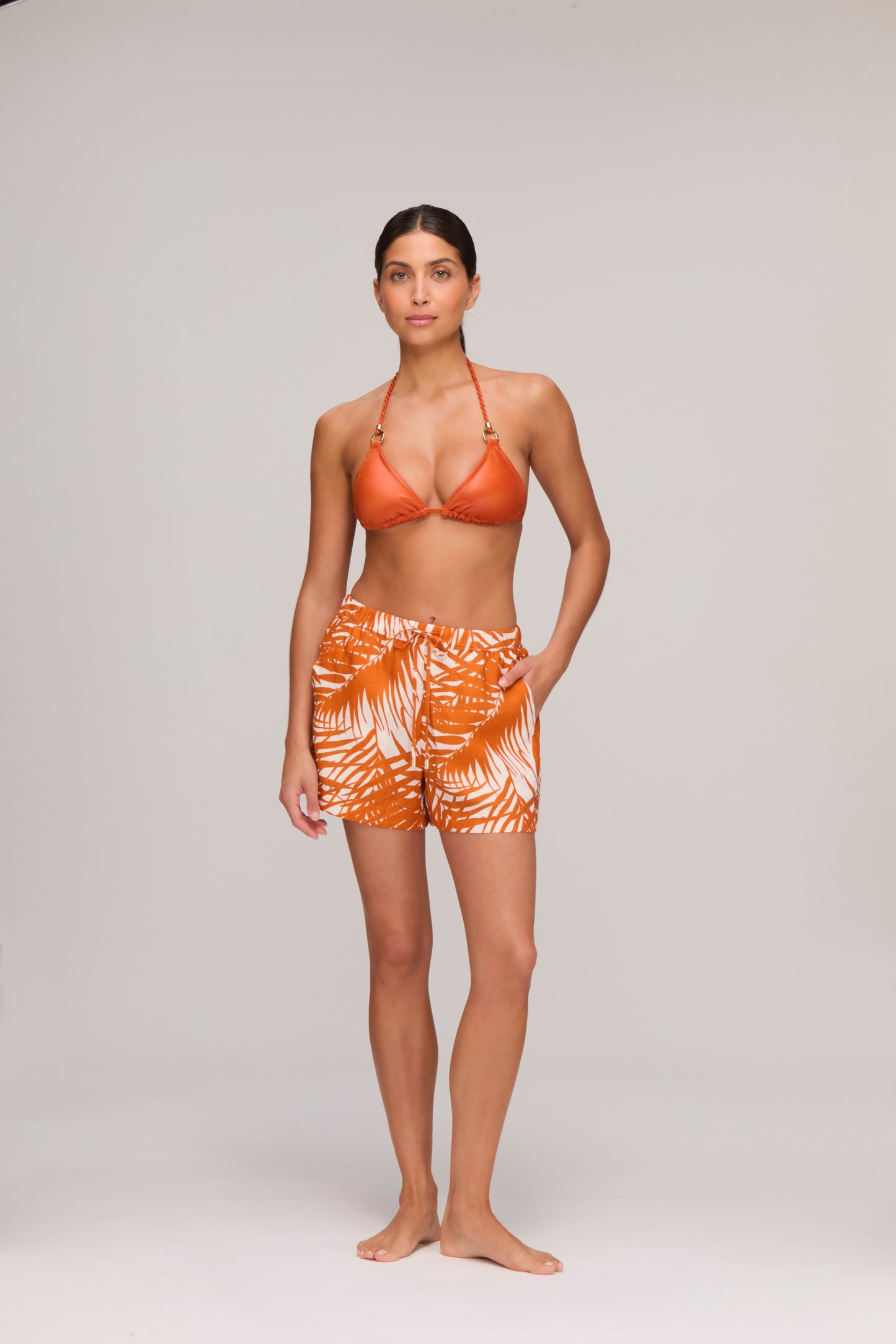 Marrakesh Palm Drawstring Shorts
