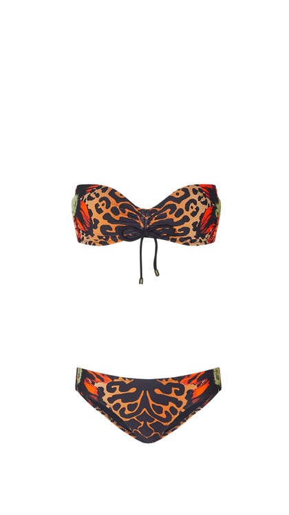 Heidi Klein - UK Store - Leopard Ruched Bandeau Bikini