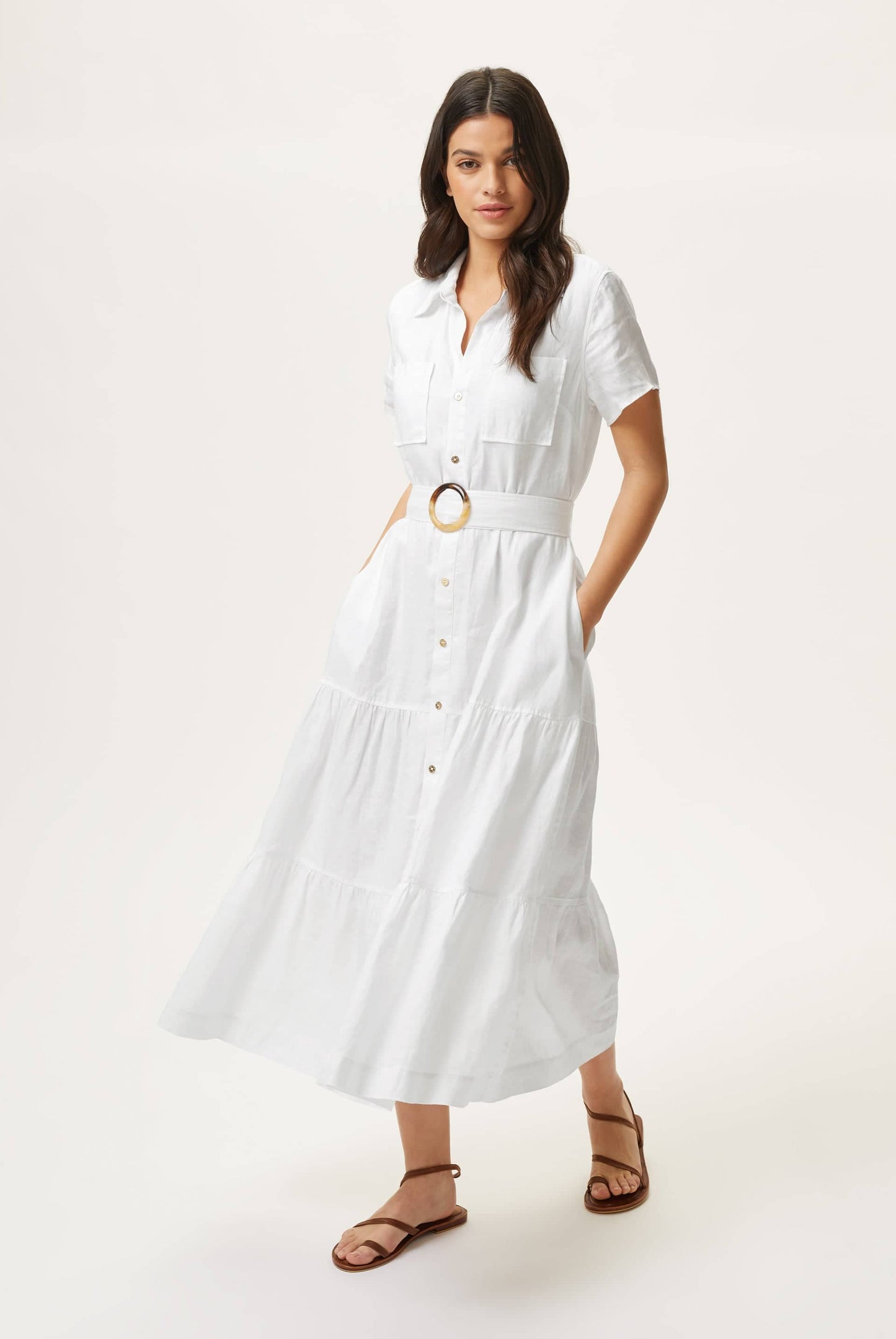 Mitsio Island Short Sleeve Shirt Dress