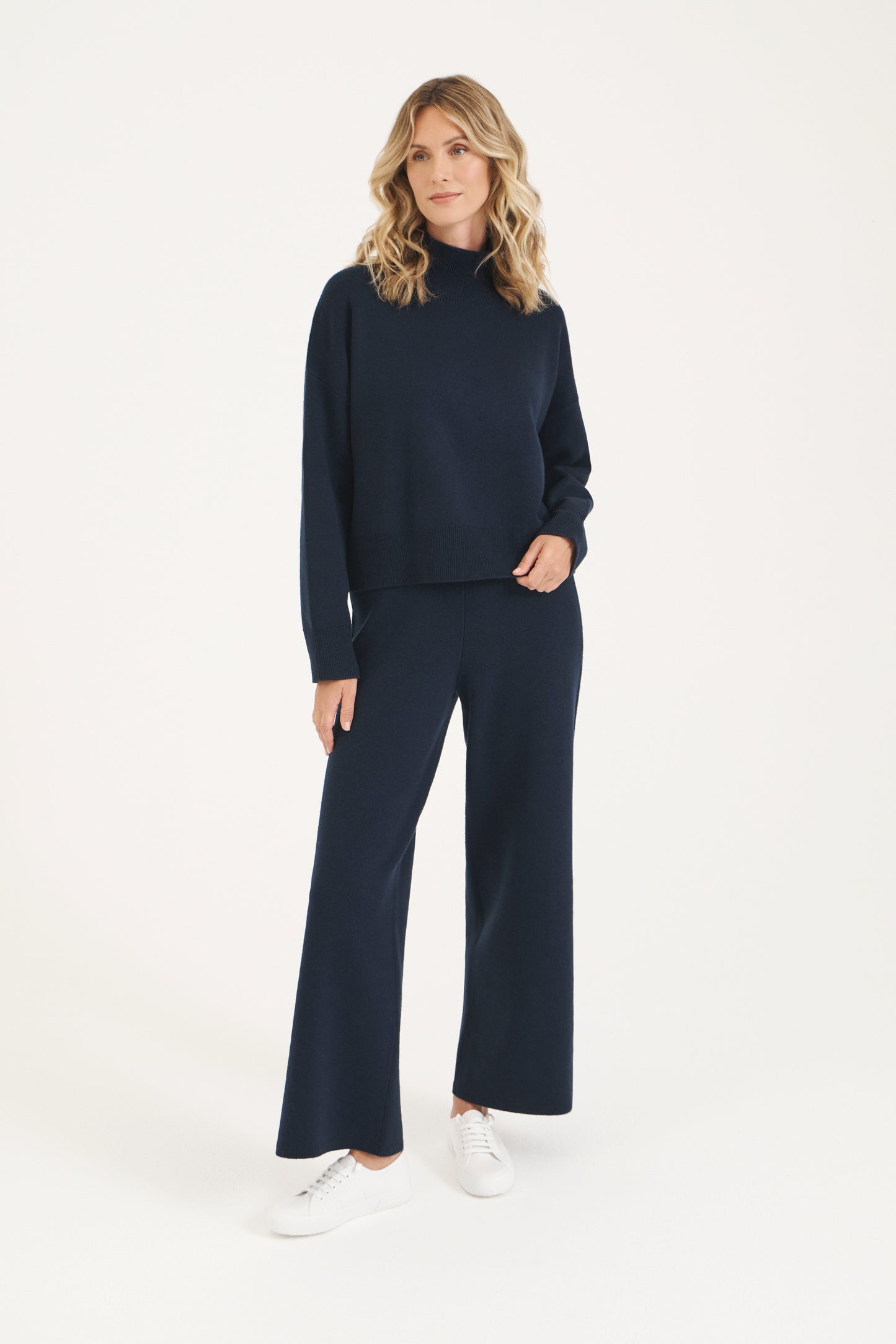 Navy Zermatt Milano Knit Trouser