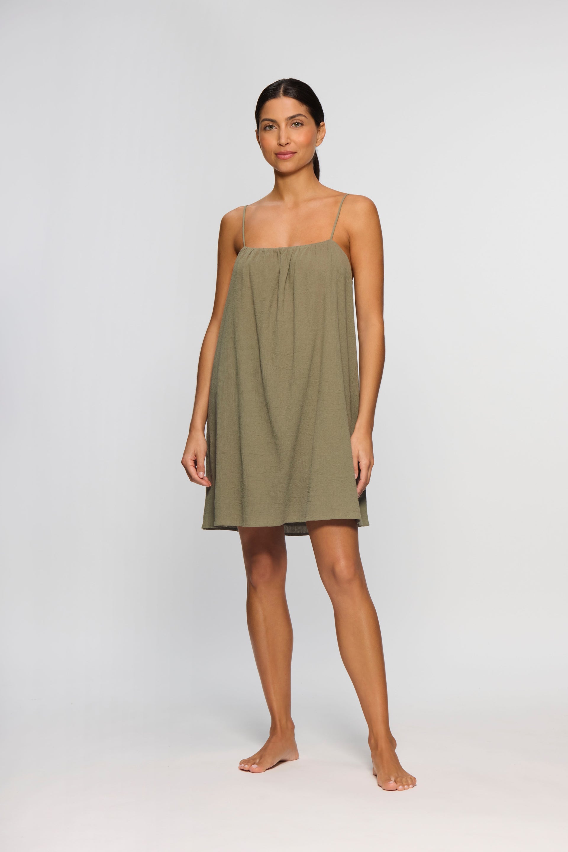 Olive Green Mini Dress – Heidi Klein