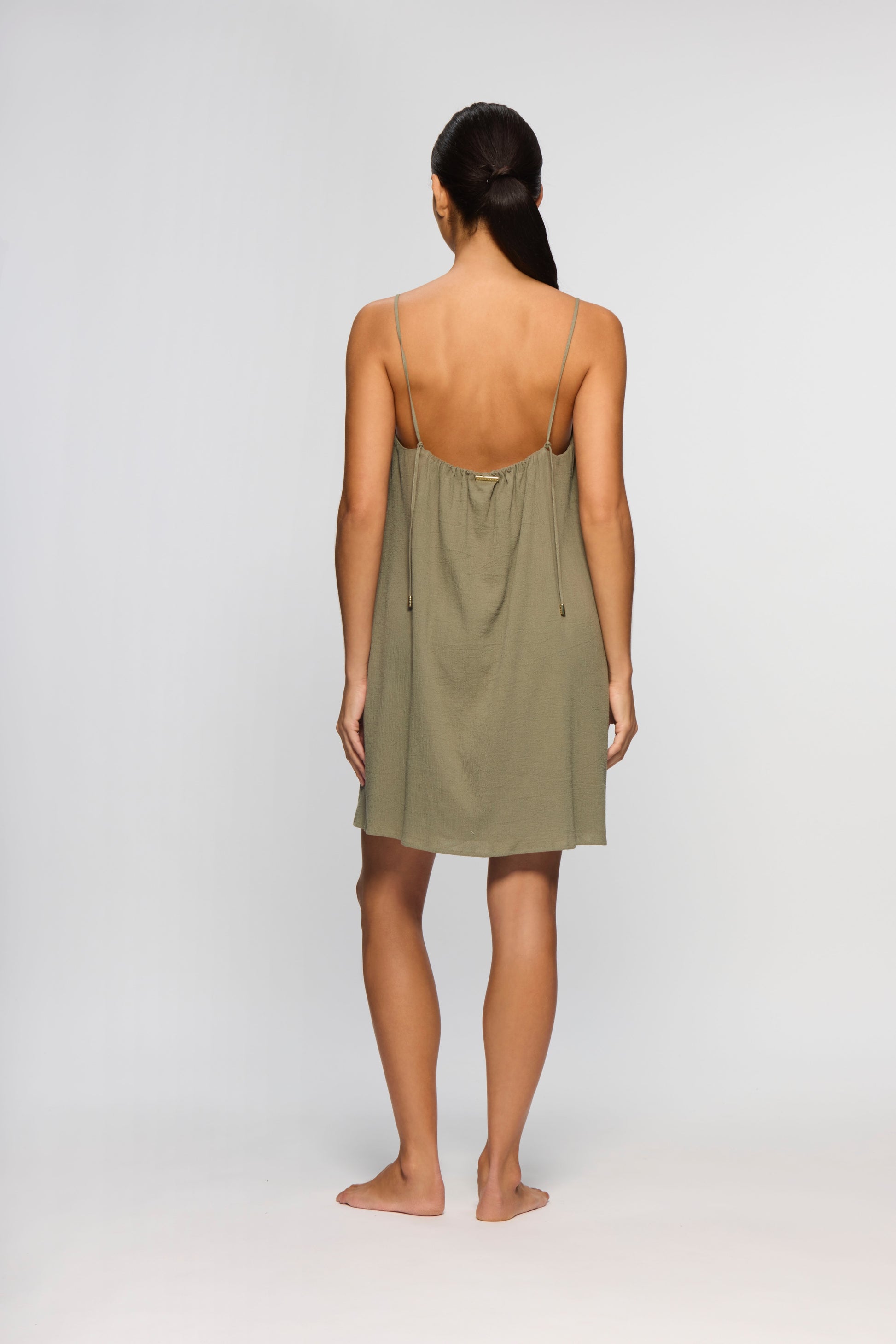 Olive Green Mini Dress – Heidi Klein
