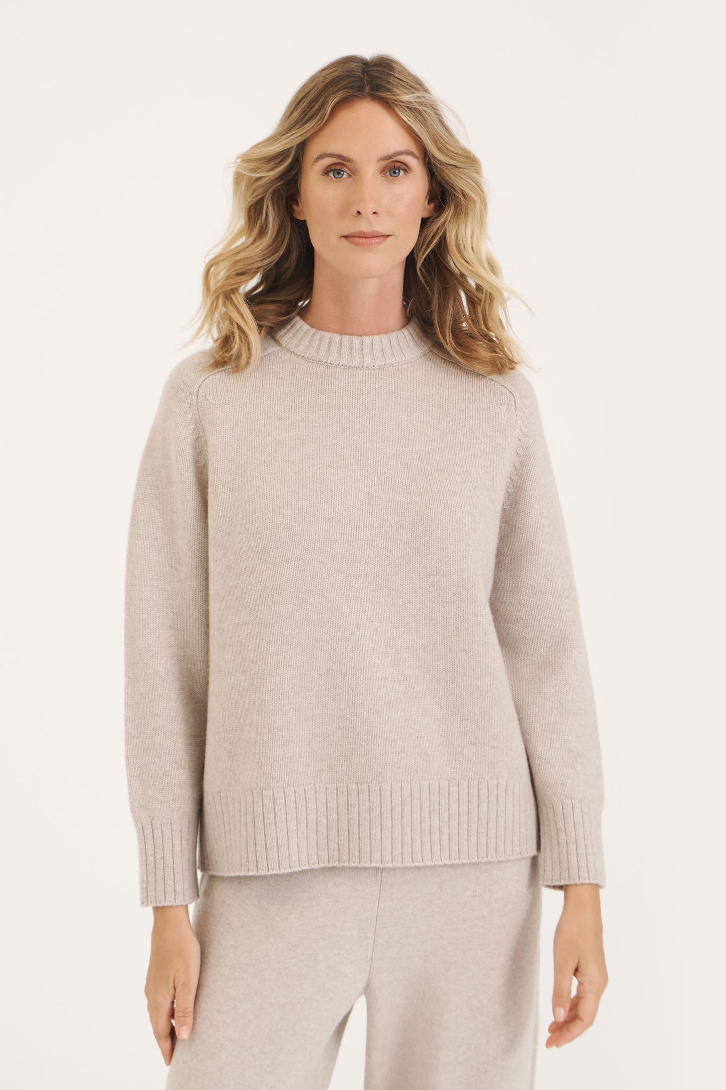 Oatmeal Aspen Crew Neck Jumper