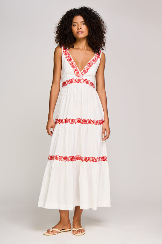 Petalia Embroidered Maxi Dress