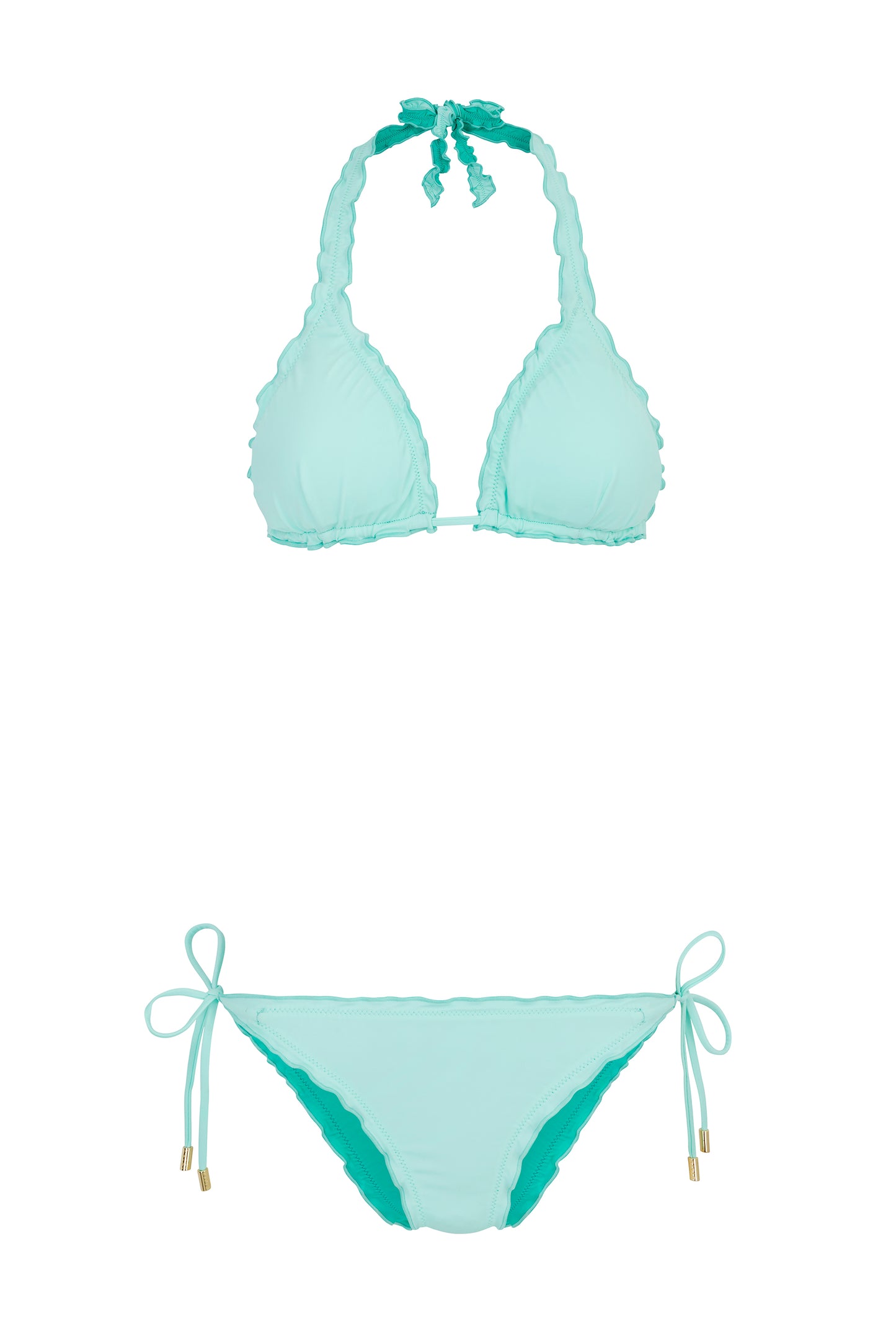 Rhodes Reversible Ruffle Triangle Bikini