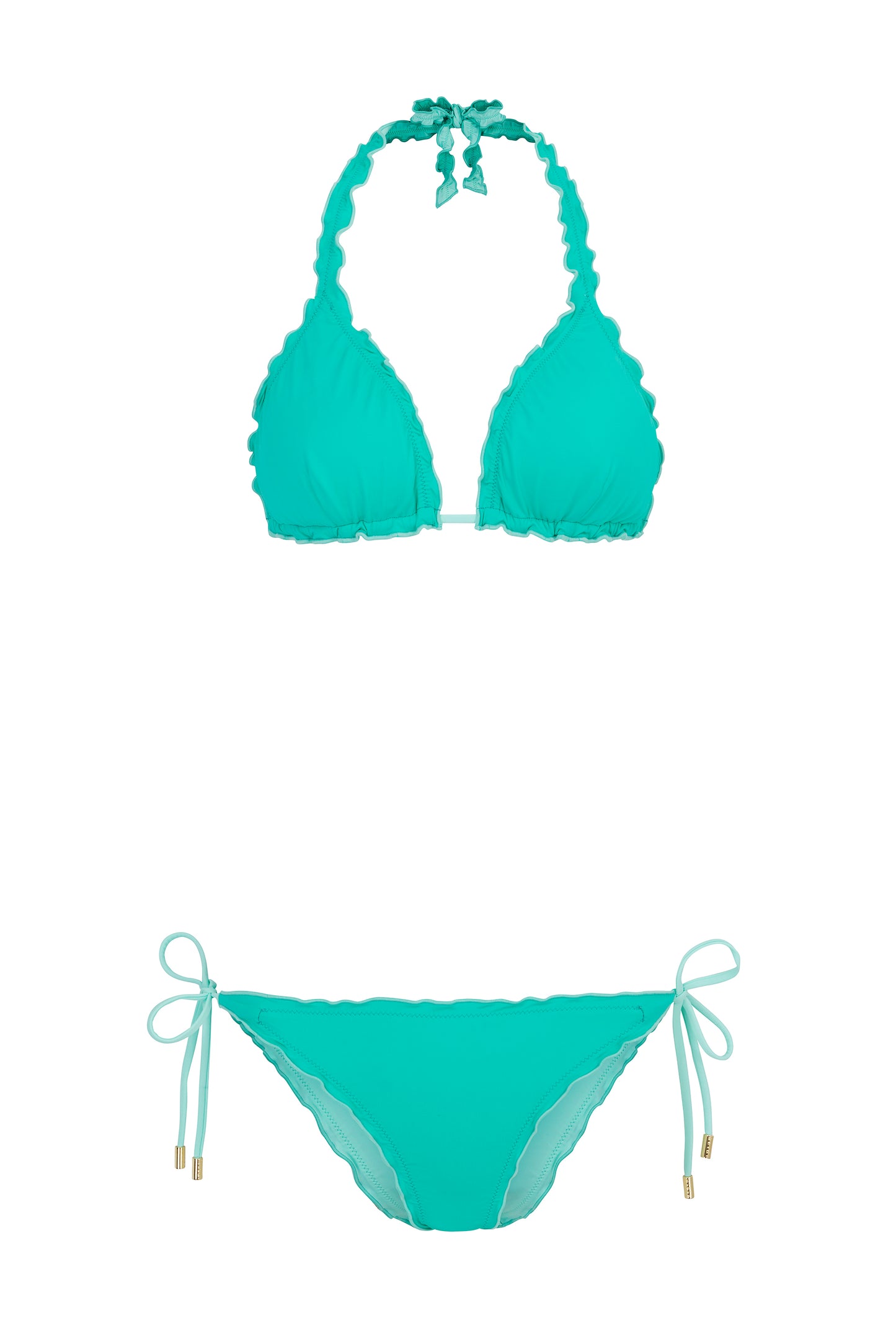 Rhodes Reversible Ruffle Triangle Bikini