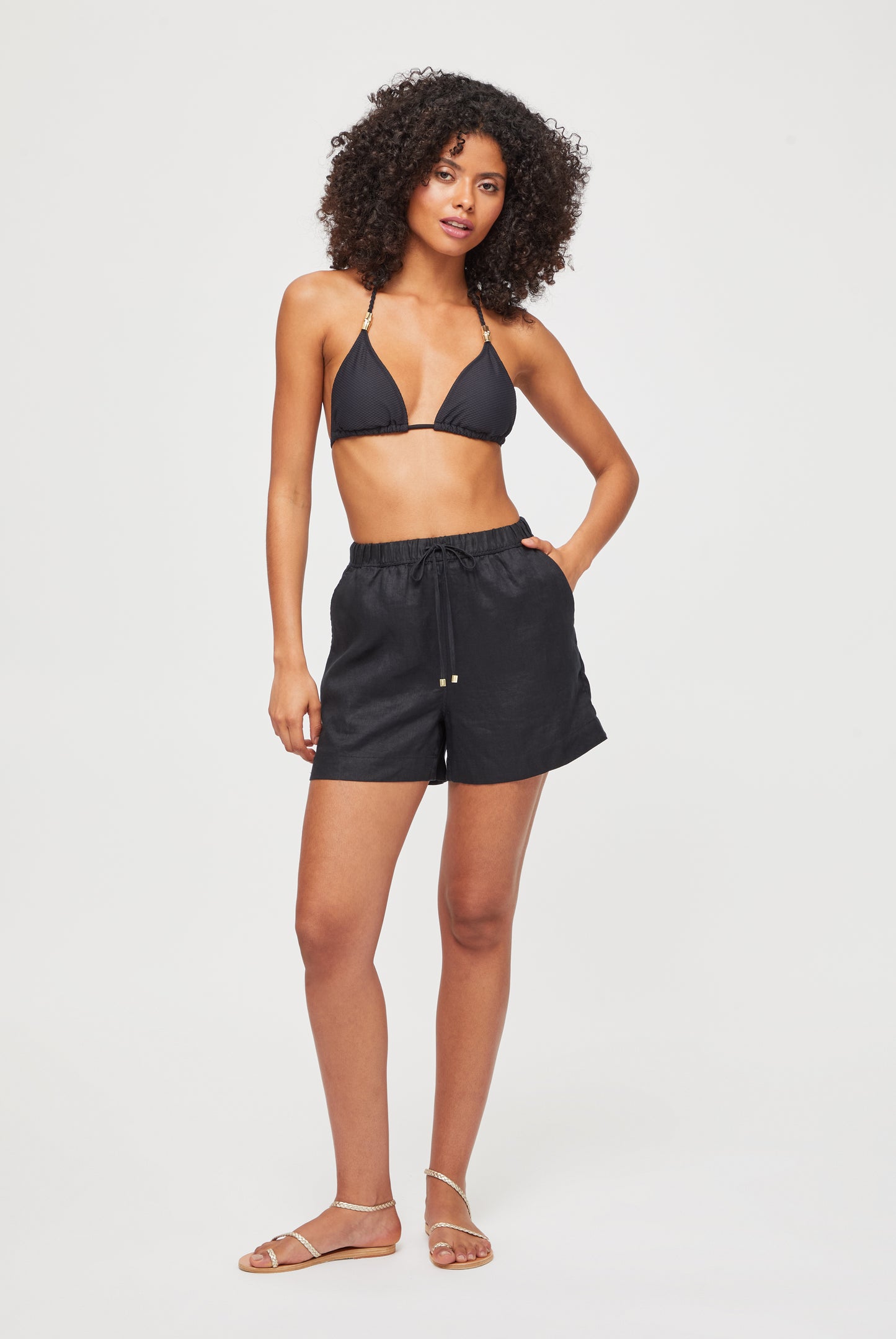 La Bocana Linen Drawstring Shorts