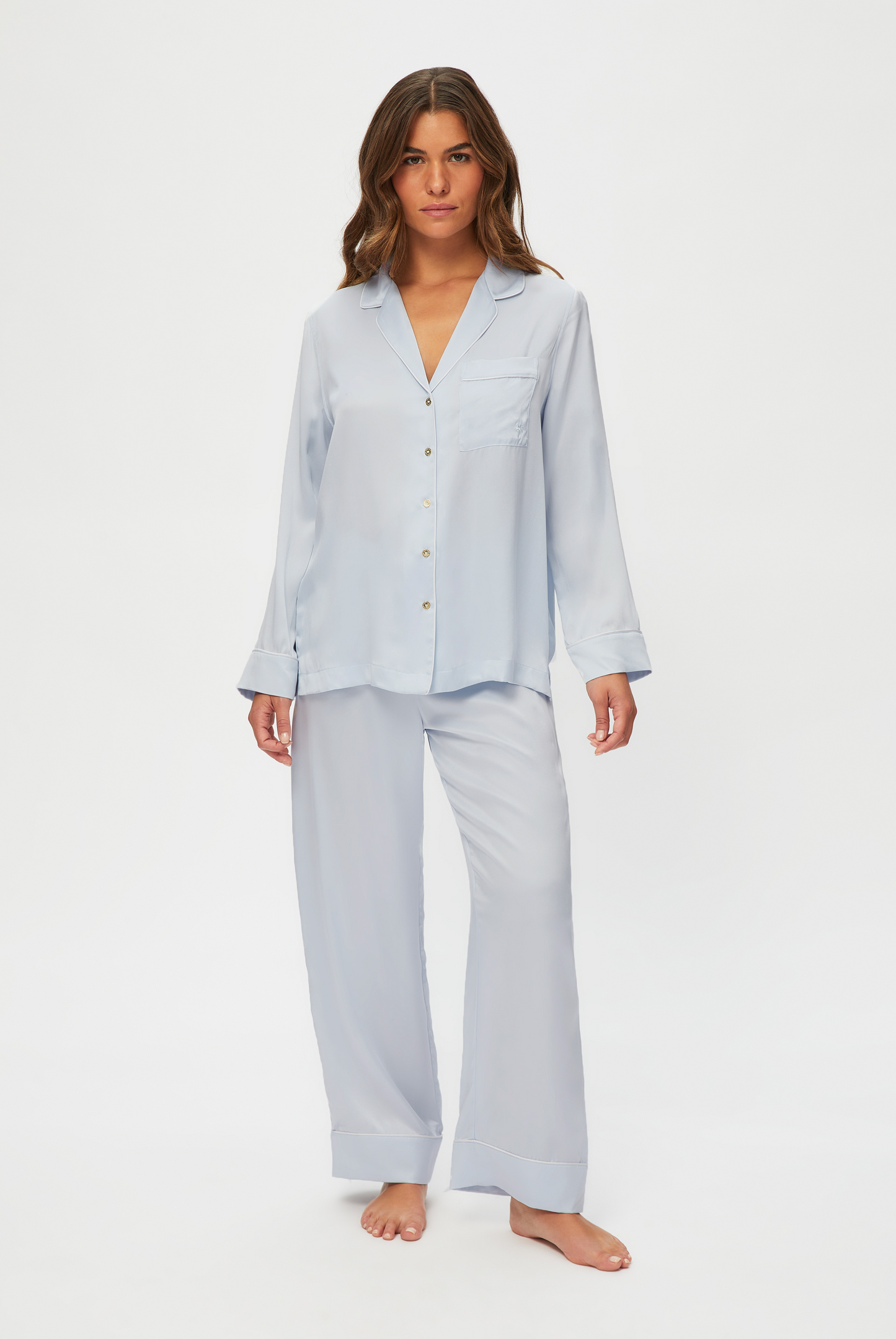 Venice Long Sleeve Silk Pyjama Set