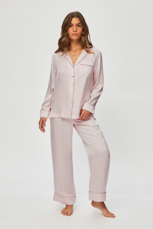 Venice Long Sleeve Silk Pyjama Set