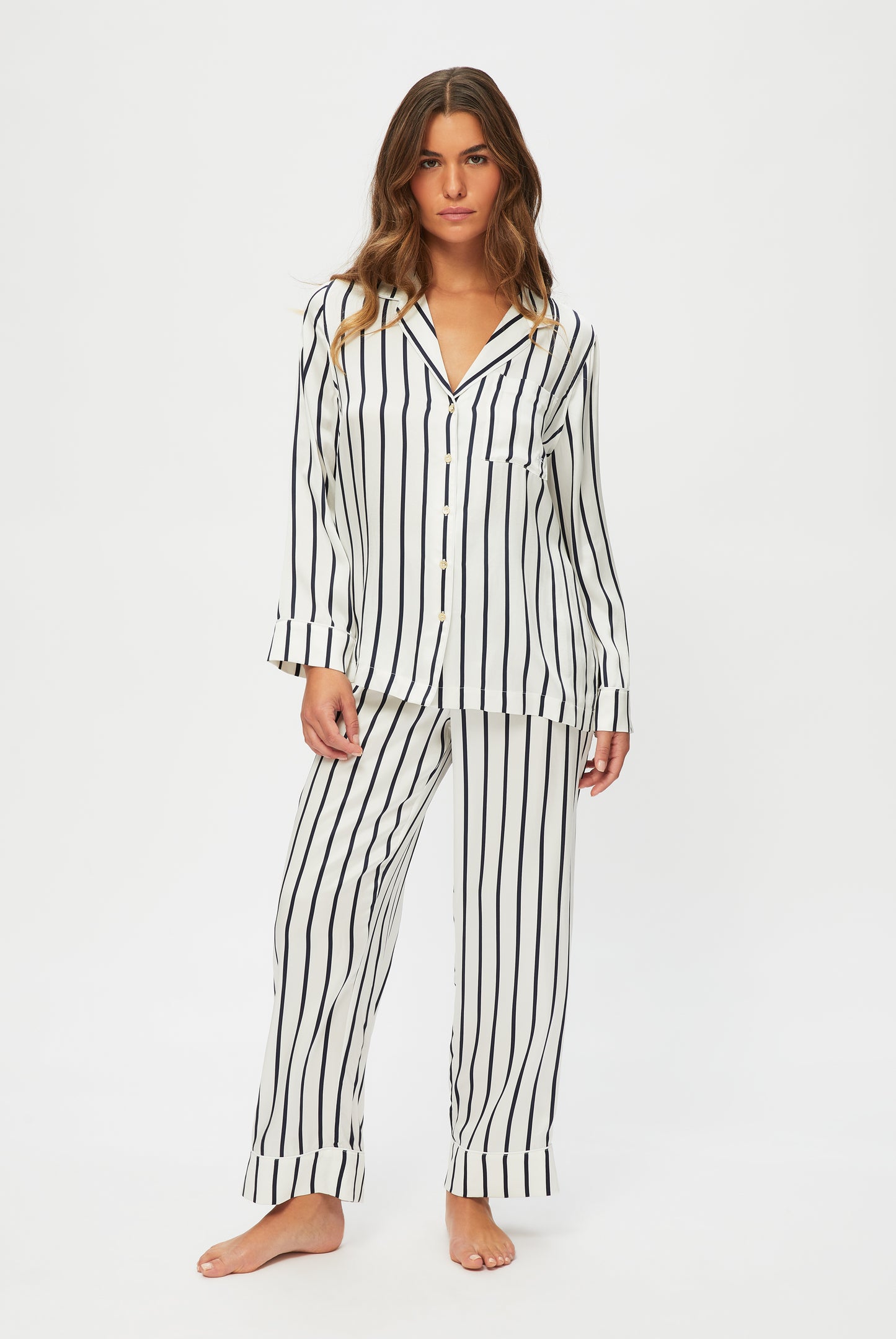 Venice Long Sleeve Silk Pyjama Set