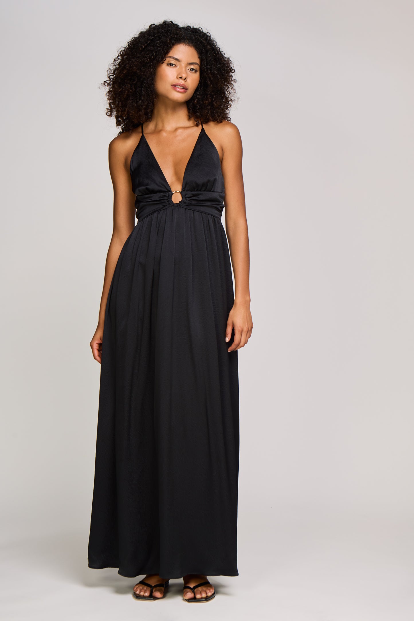Meteora Silk Cross Back Maxi Dress