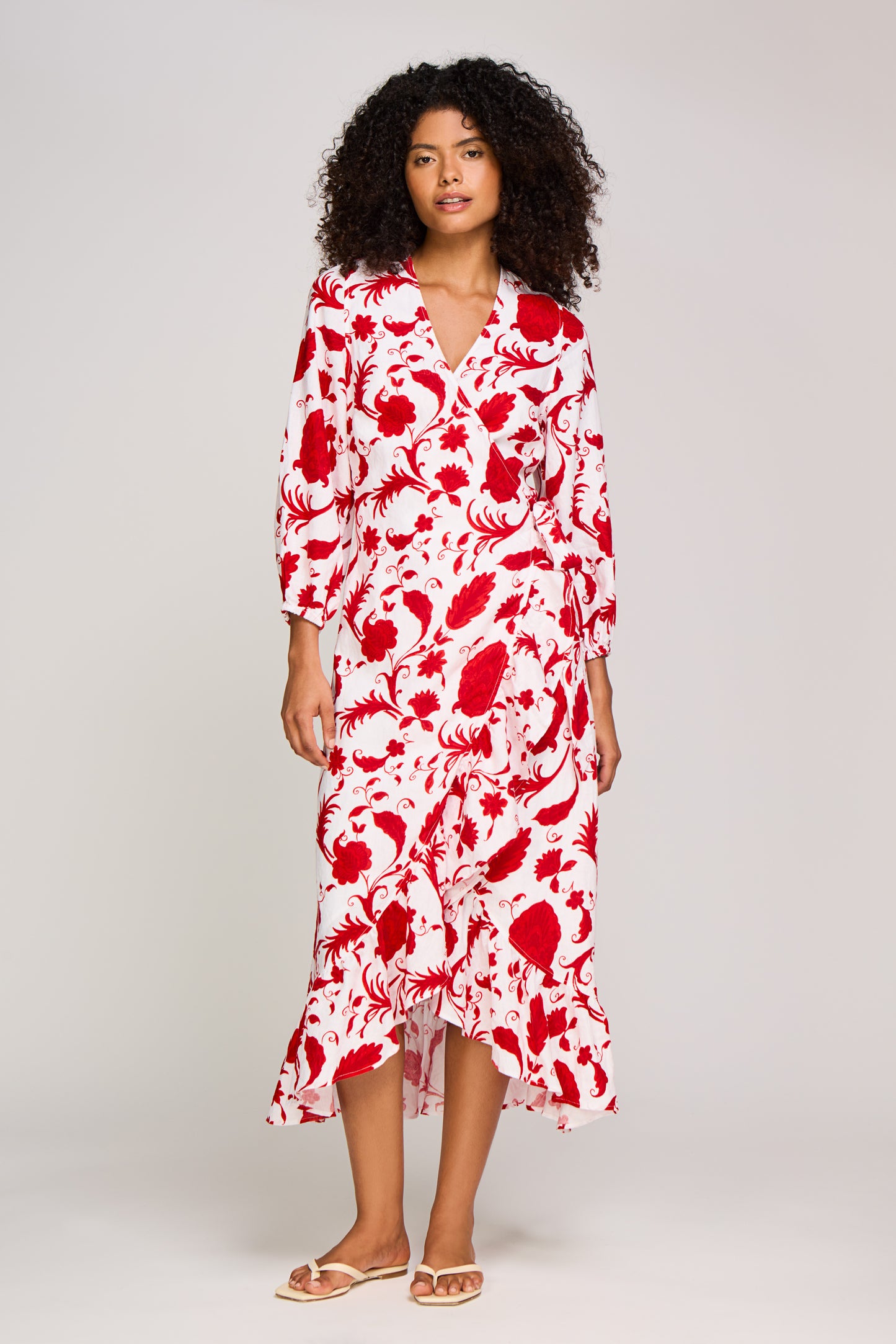 Evia Midi Wrap Dress