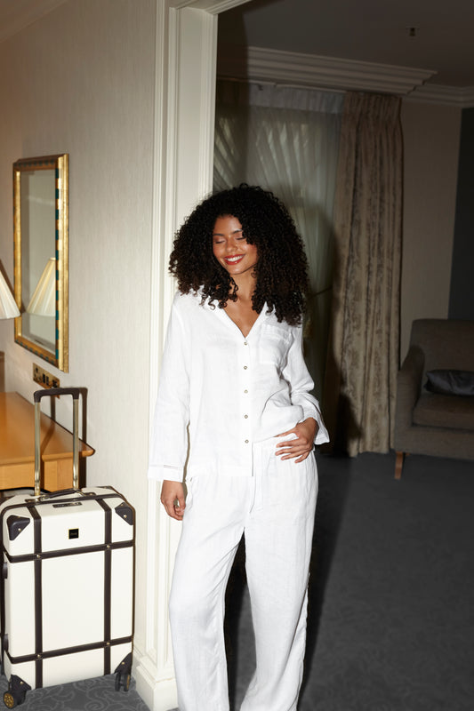 South Sands Linen Long Sleeve Shirt and Trousers Set