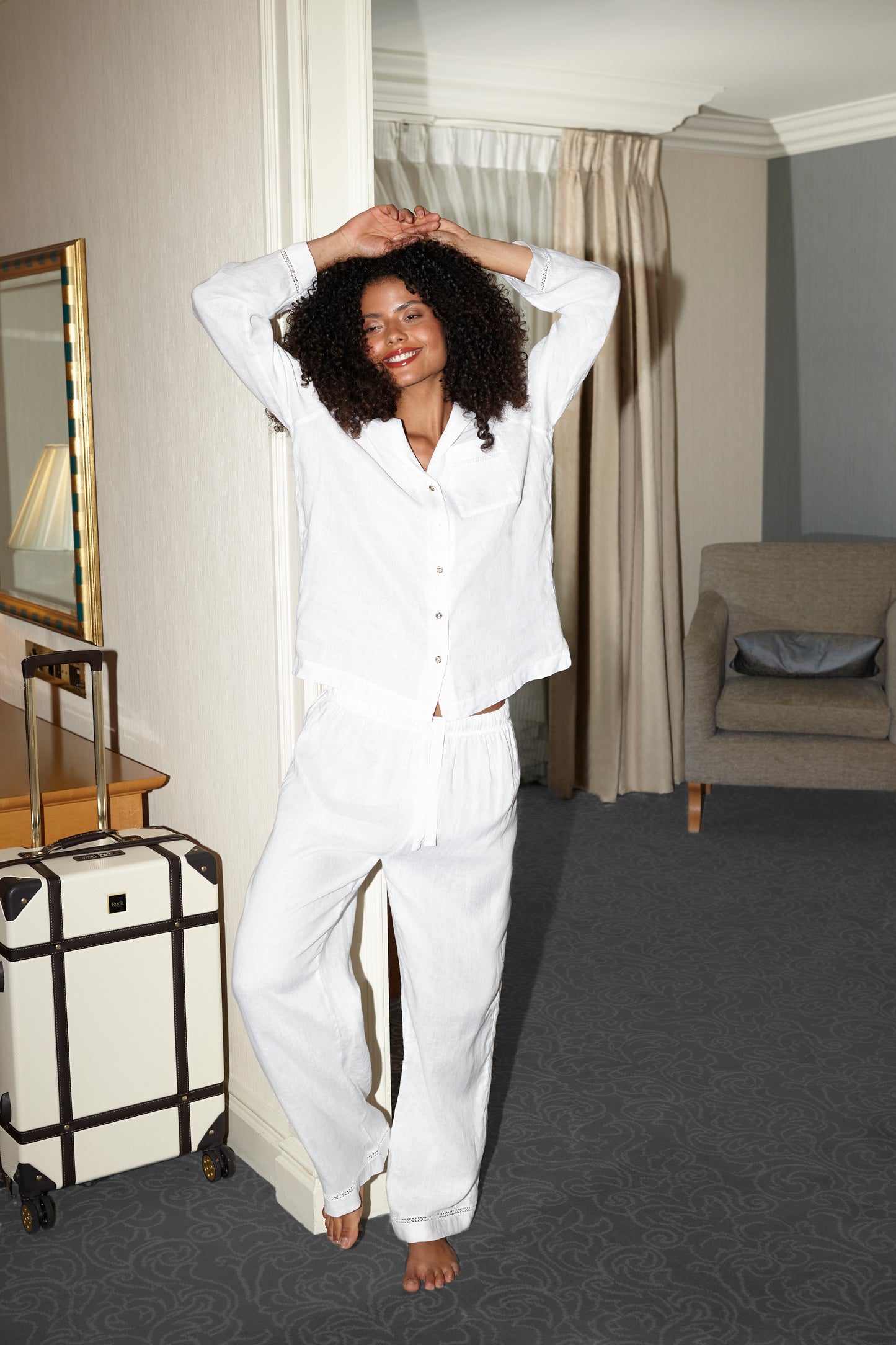 South Sands Linen Long Sleeve Shirt and Trousers Set