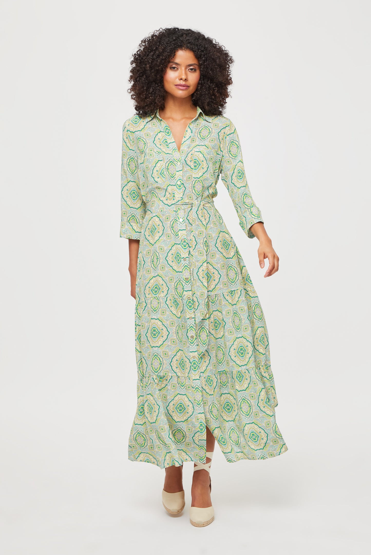 Hacienda Silk Shirt Dress