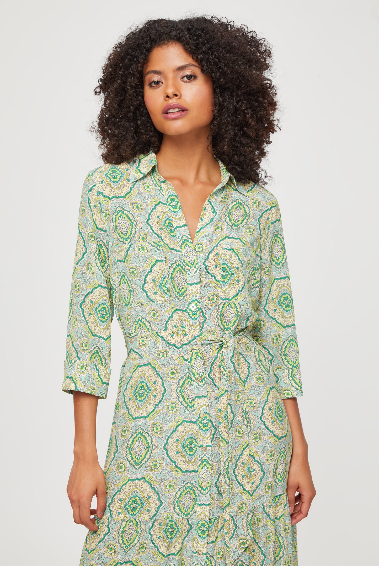 Hacienda Silk Shirt Dress