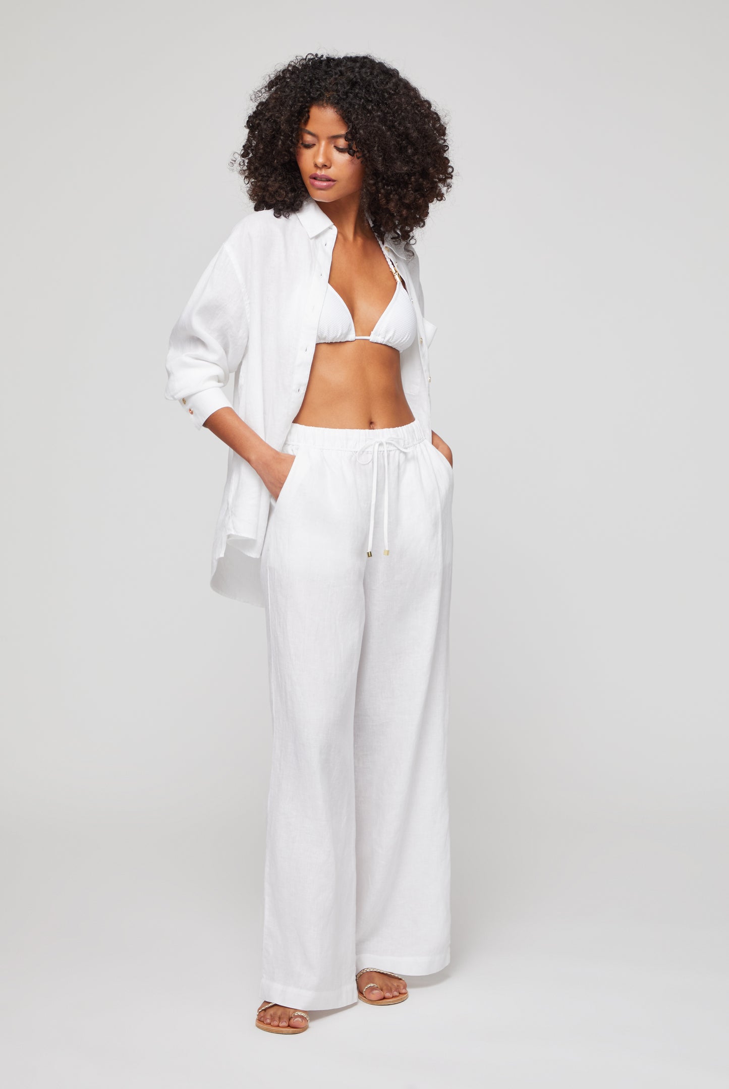 White Bay Linen Trousers