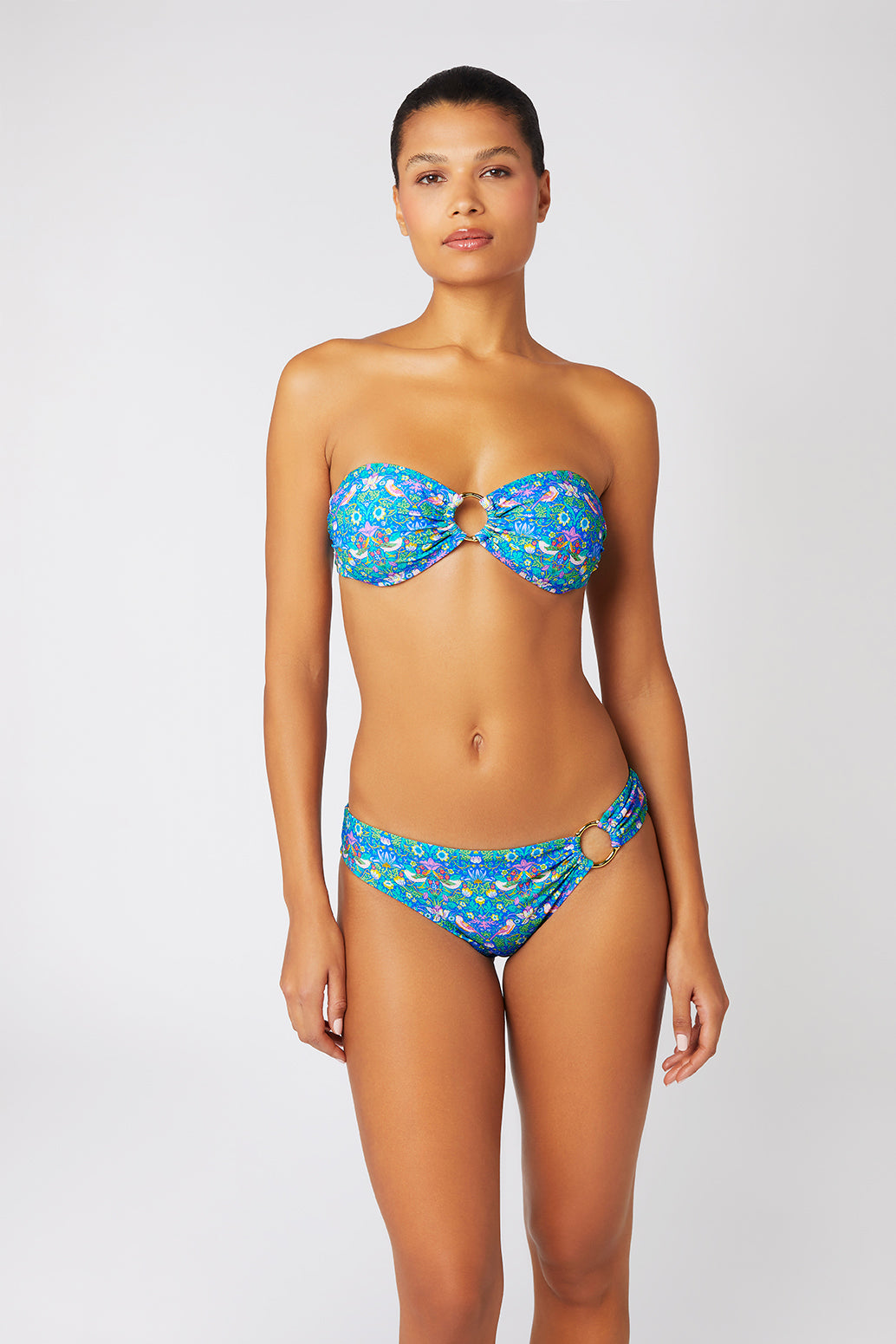 Strawberry Thief Ring Bandeau Bikini - Made With Liberty Fabric