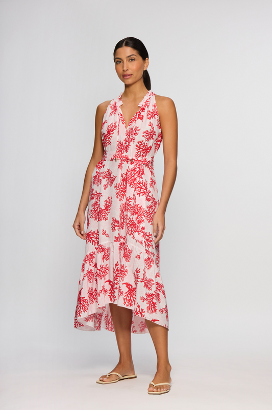 Scala Frill Midi Dress