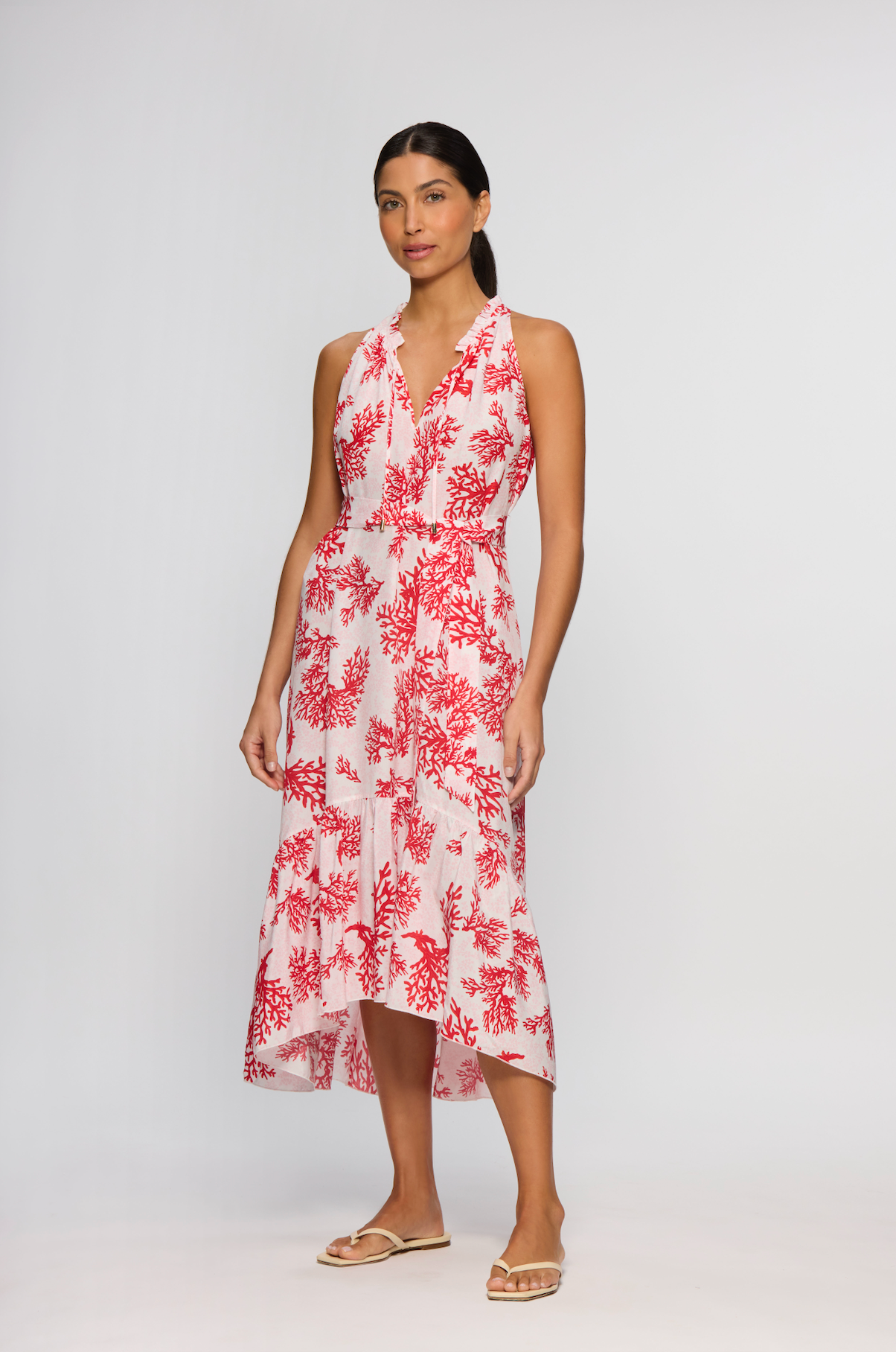 Scala Frill Midi Dress