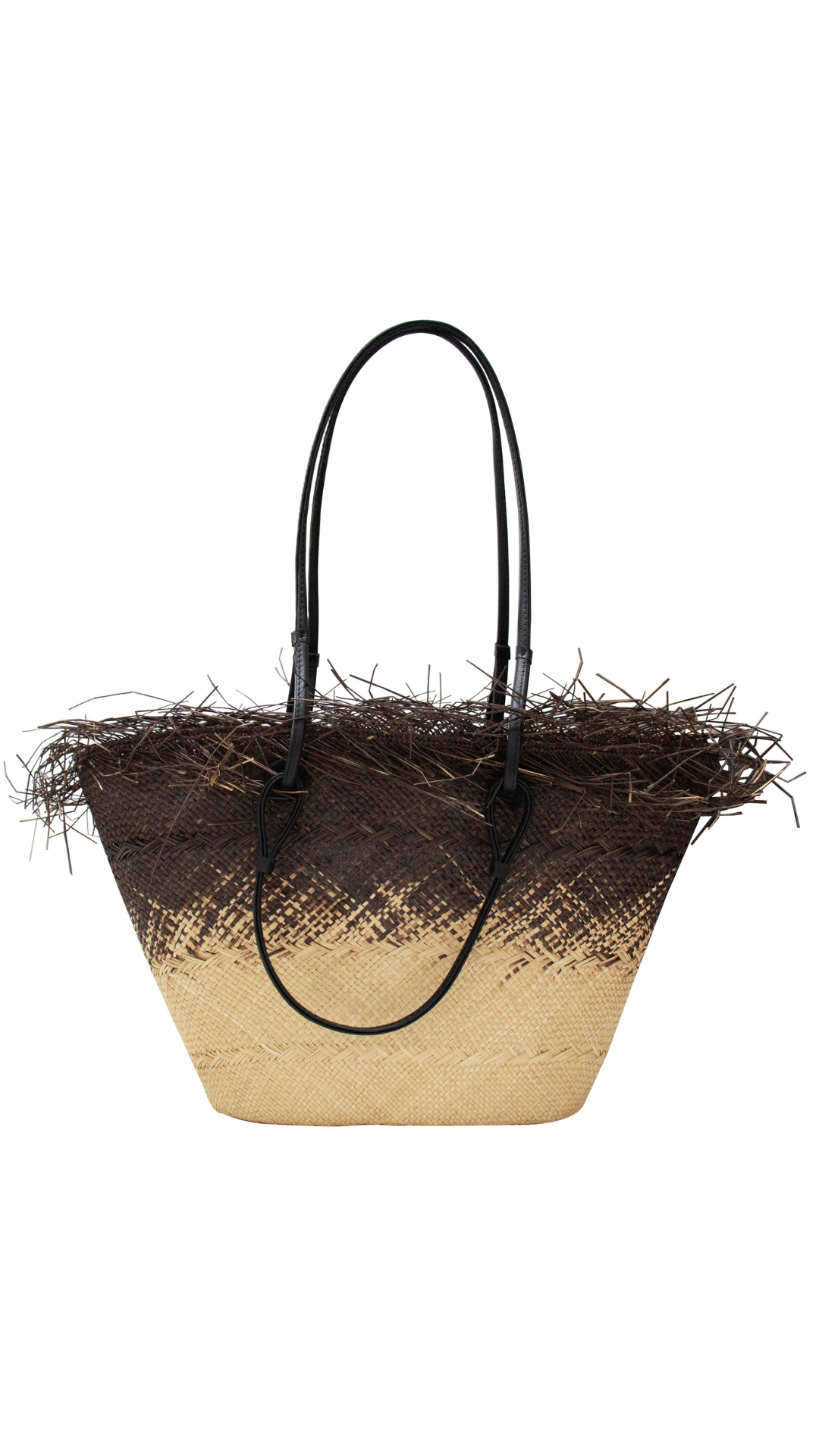 Sensi Studio Texturized Medium Basket With Frayed Border