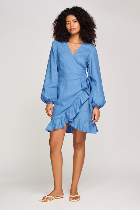 Skyros Mini Wrap Dress