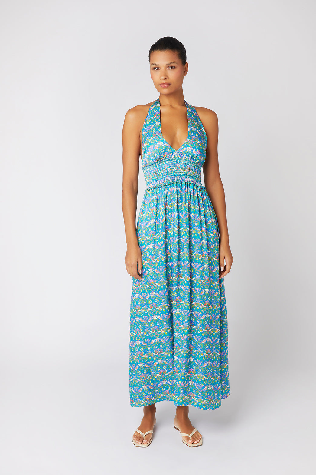 Strawberry Thief Halterneck Maxi Dress - Made With Liberty Fabric