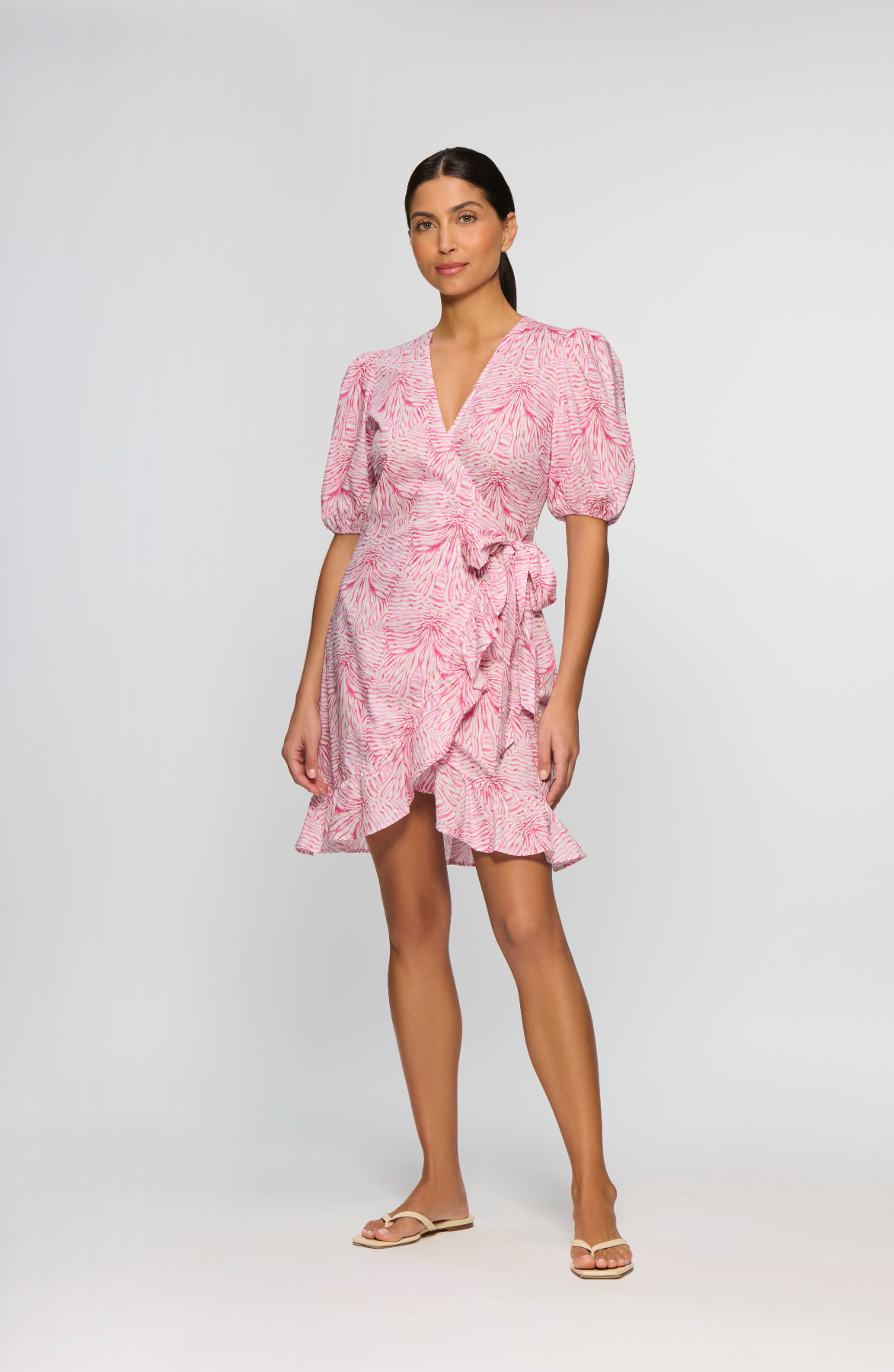 Stripes & Bow Mini Wrap Dress - Made With Liberty Fabric