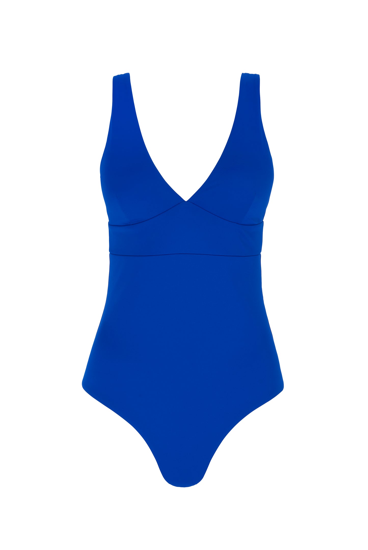 Sculpt Blue V-Neck Swimsuit