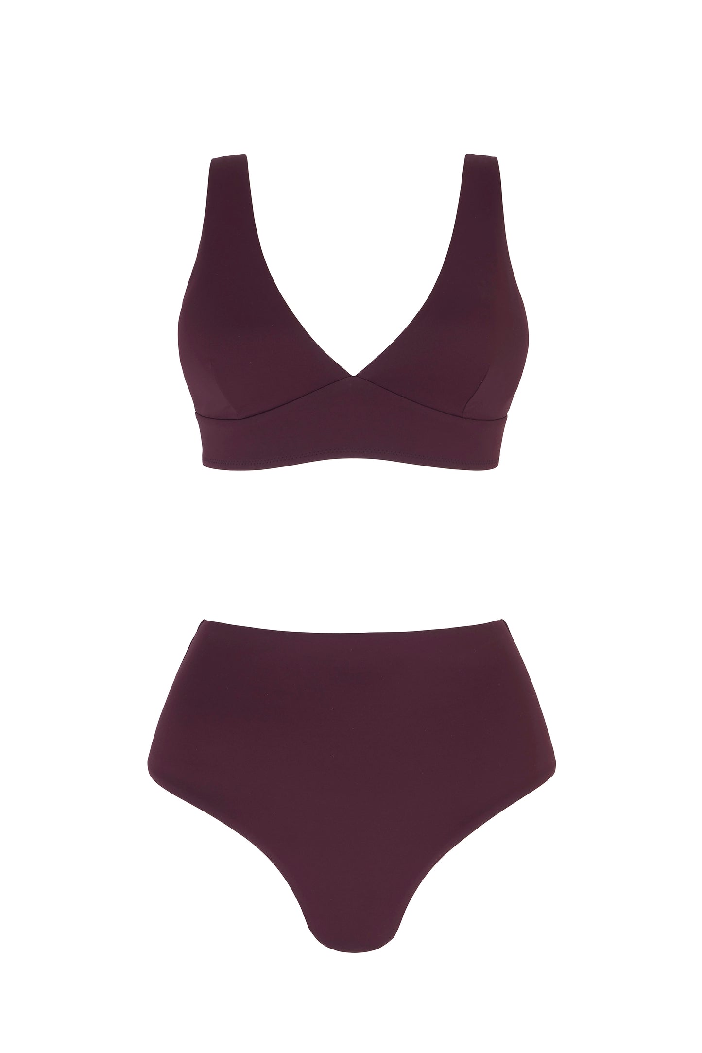 Sculpt Burgundy V-Neck Bikini