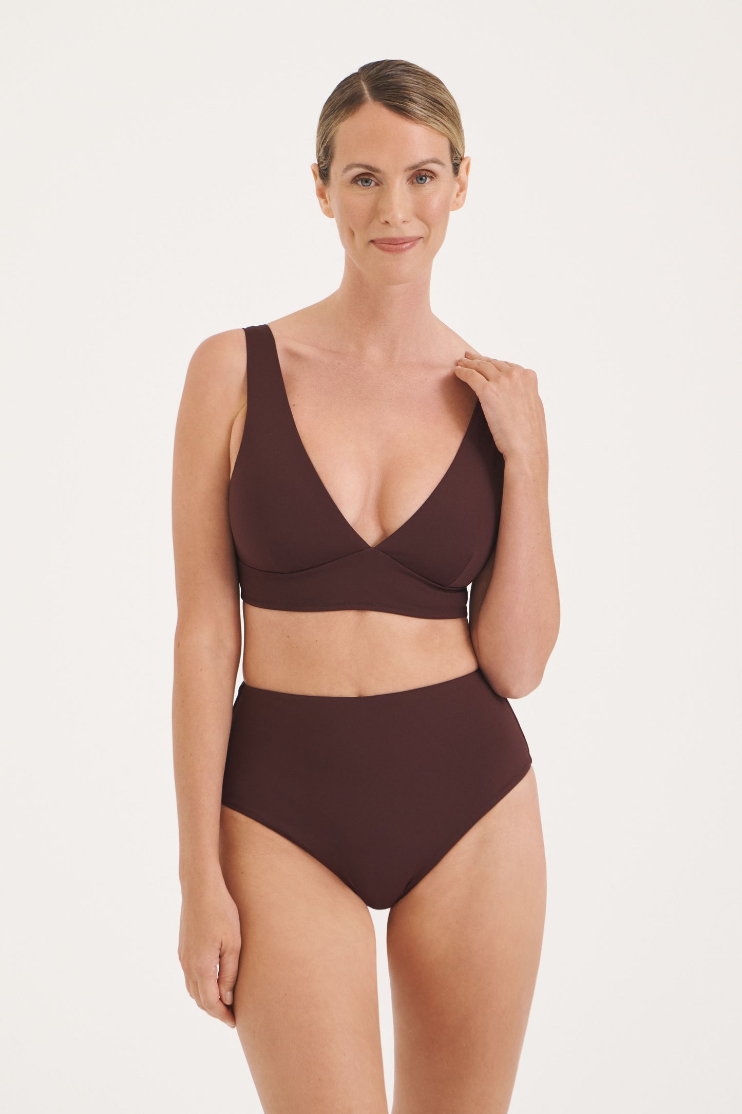 Sculpt Burgundy V-Neck Bikini