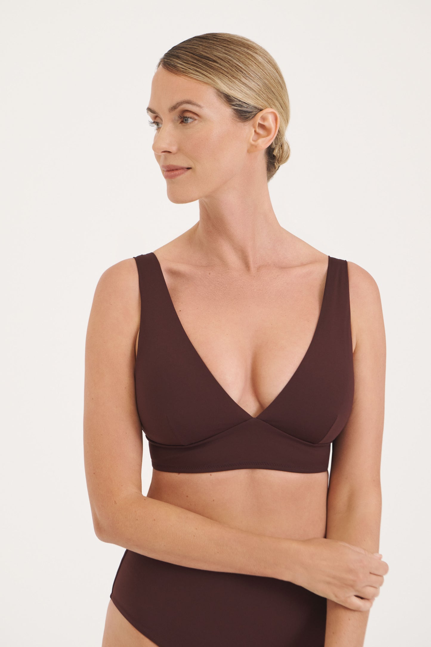 Sculpt Burgundy V-Neck Top