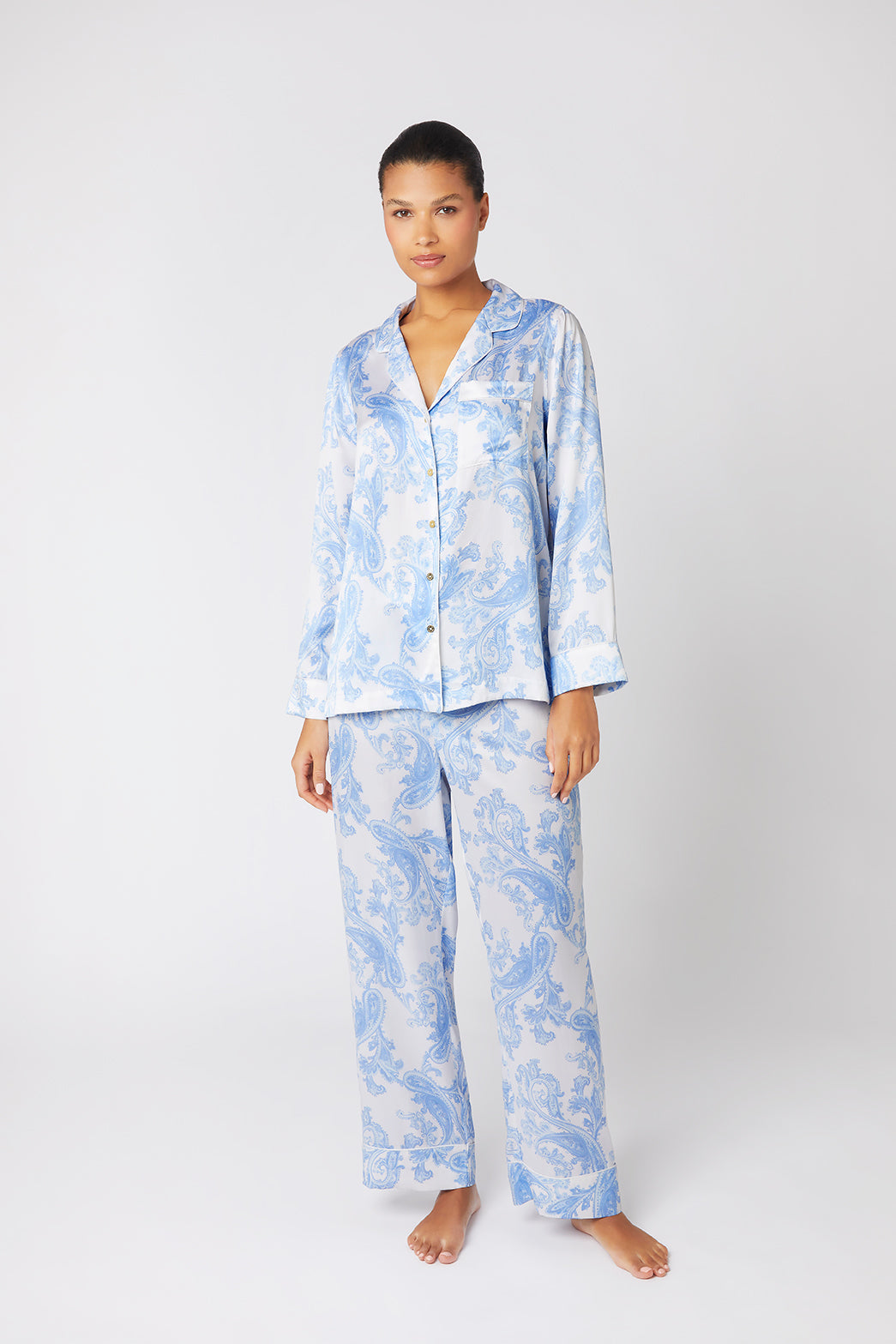 Venice Long Sleeve Silk Pyjama Set