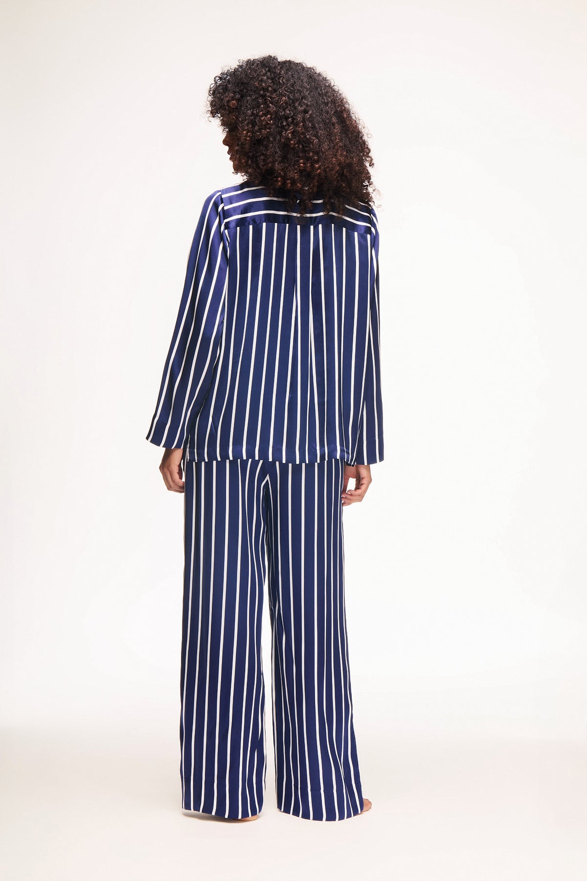 Venice Stripe Silk Long Sleeve Shirt & Trousers