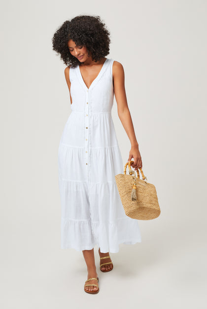 Heidi Klein - UK Store - White Bay Plunge Maxi Dress