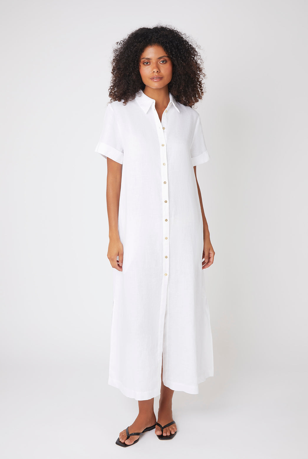 White Bay Shirt Dress