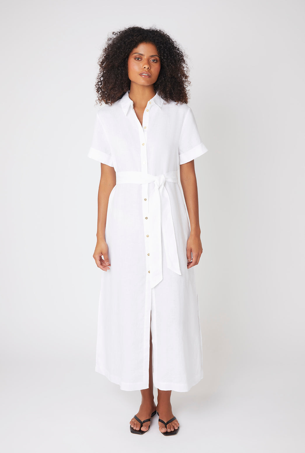 White Bay Shirt Dress