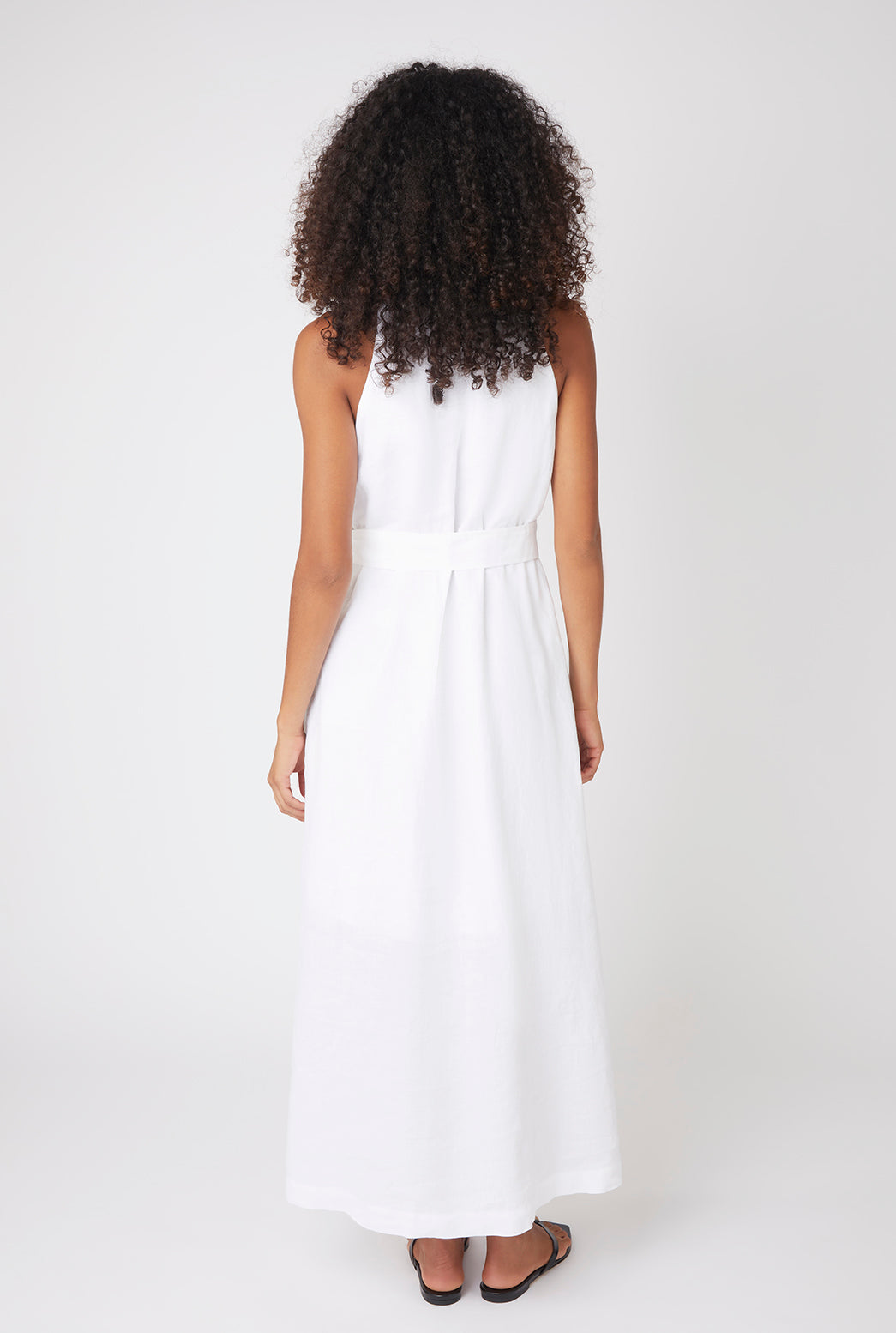 White Bay Sleeveless Midi Dress