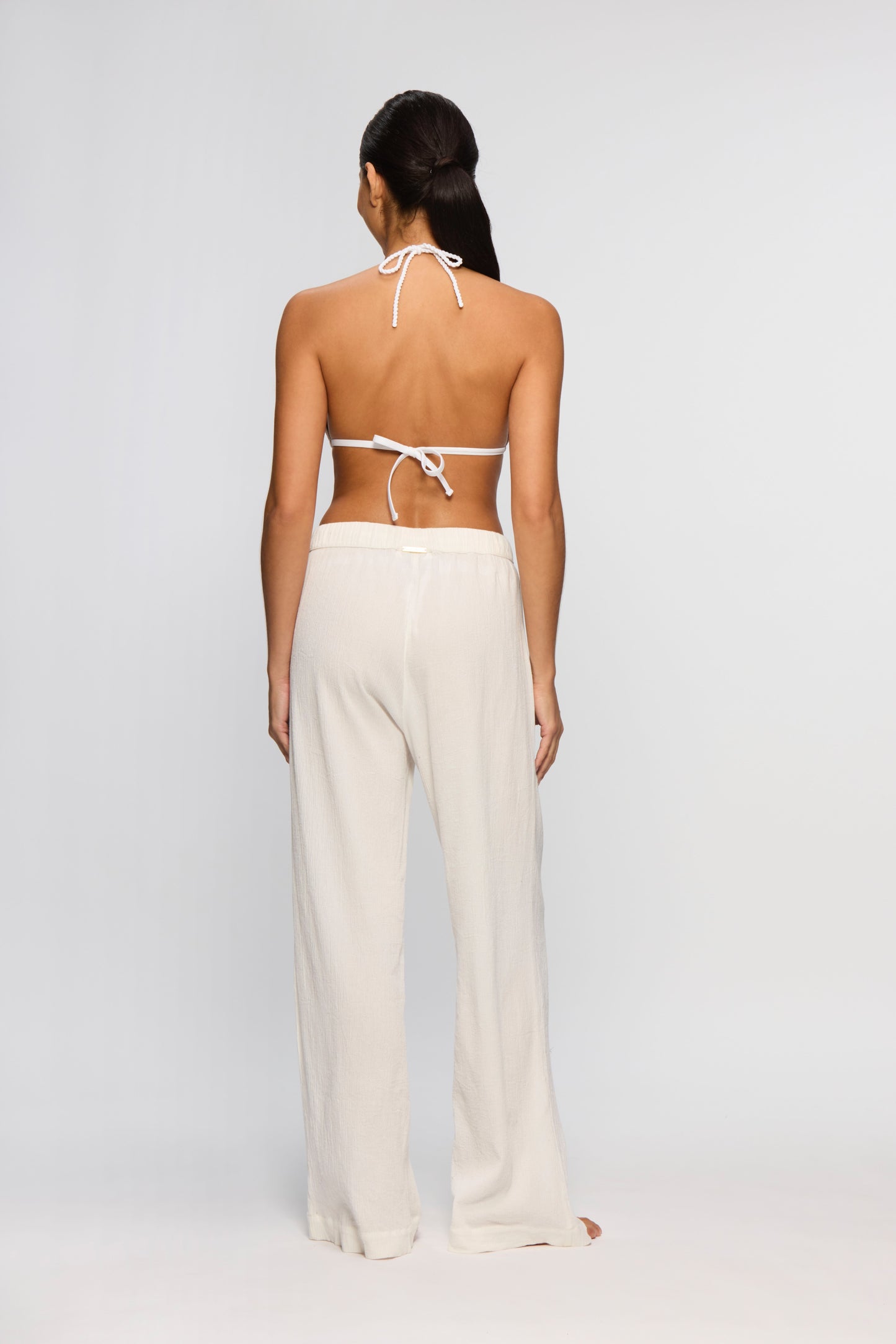 White Drawstring Trouser