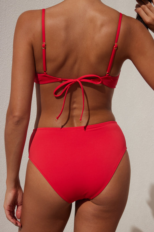 Watermelon Red High Waist Bottom