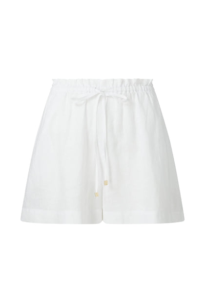 Heidi Klein - UK Store - White Bay Linen Drawstring Shorts