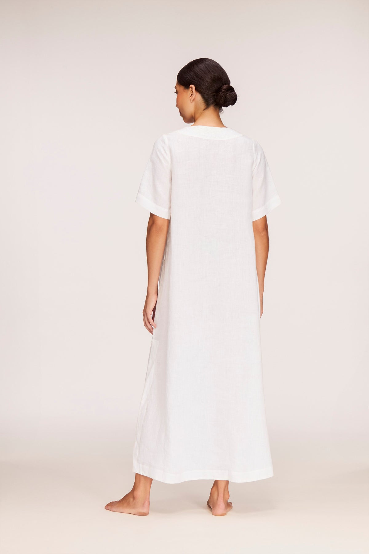 White Bay Embroidered Maxi Beach Kaftan