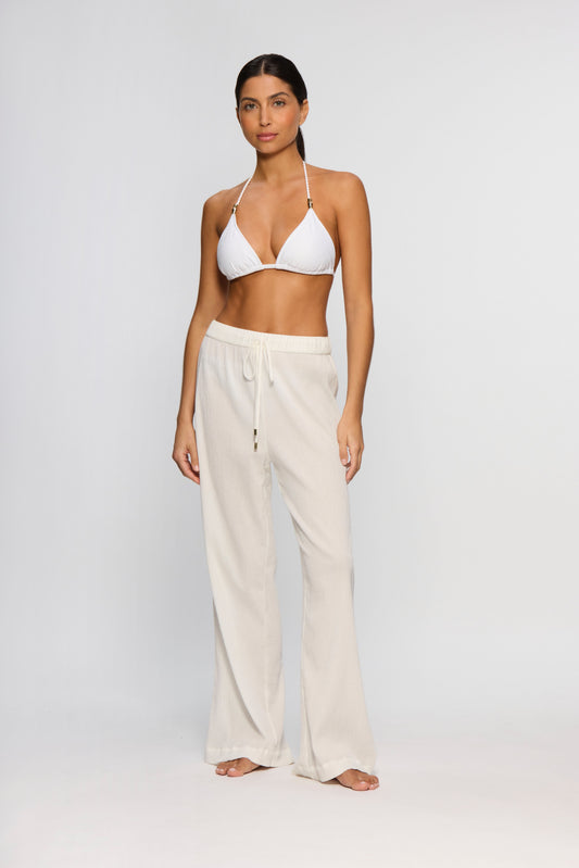 White Drawstring Trousers