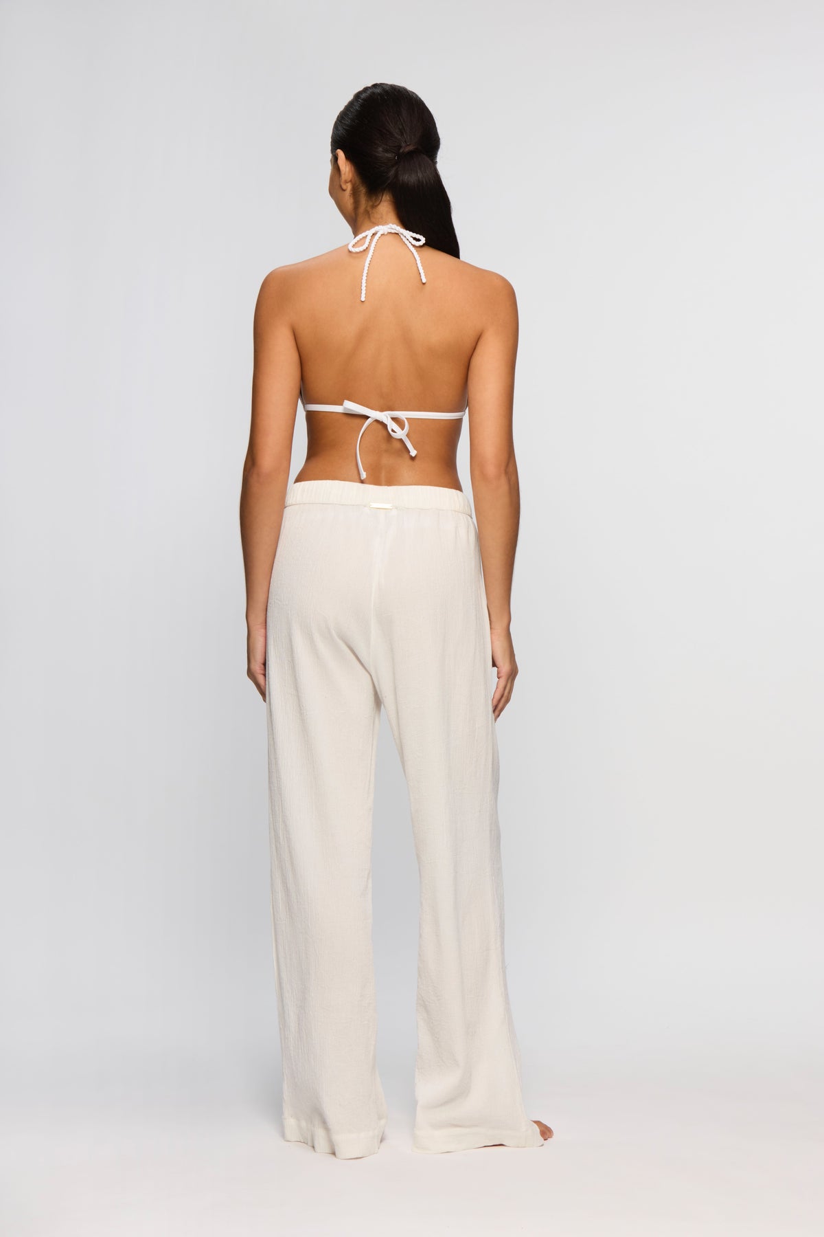 White Drawstring Trousers
