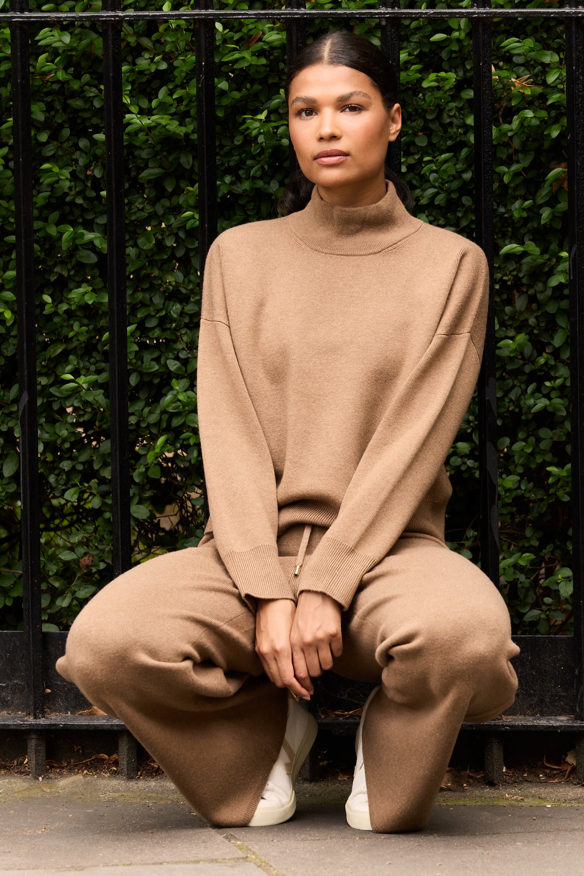 Camel Knitwear Co-ord in 100% Merino wool