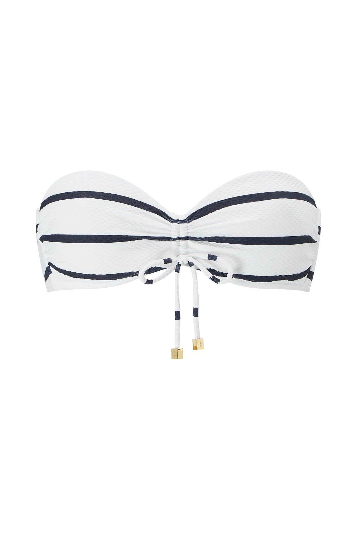 Nautical Stripe Ruched Bandeau Top