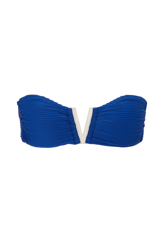 Maldivian Blue V-Bar Bandeau Bikini Top