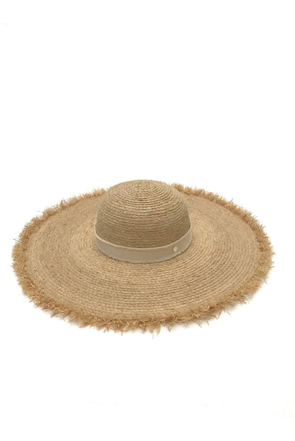 Heidi Klein - UK Store - Cape Elizabeth Raffia Wide Brim Frayed Hat